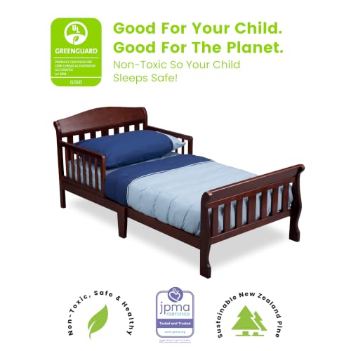Image of Delta Children Canton Toddler Bed & Toddler Mattress, Cherry