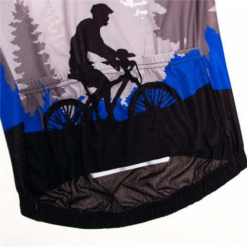 Maillot de ciclismo para hombre, camiseta de ciclismo de montaña, parte superior, camiseta de ciclismo de verano, transpirable, ropa de ciclismo, L - imagen 7