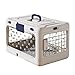 Bothyi Folding Puppy Crate Cat Travel Cage Heavy Duty Transparent Portable Dog Kennel Pet Carrier for Rabbit Puppy Small Dogs Kitten, White