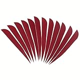 MILUWOND Arrow fletching 5 Inch Parabolic Shape Real Arrow Feather fletchings for Arrow Hunting Arrow DIY (50 Pack)