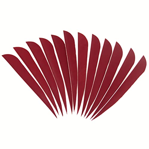 MILUWOND Arrow fletching 5 Inch Parabolic Shape Real Arrow Feather fletchings for Arrow Hunting Arrow DIY (50 Pack)
