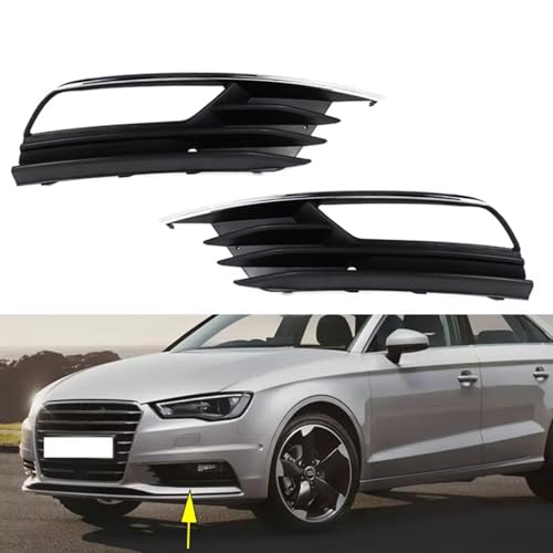 Cubierta de luz antiniebla y rejilla de parachoques delantero para coche A3 Sedan de 2016 2