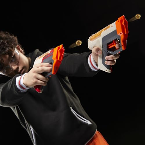 Image of Nerf Pro Gelfire Dual Wield Pack, 2 Blasters, No-Prime Firing, 5000 Gelfire Rounds, 2X 100 Round Integrated Hoppers, 2 Eyewear, Ages 14 Up