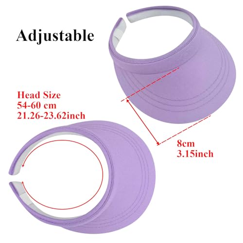 Image of Sun Visor Hats Women Wide Brim Adjustable Clip On Visors Beach Men Hat