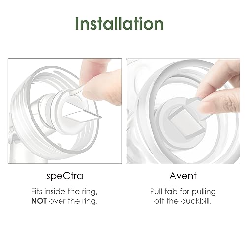 Image of Maymom 2nd Generation Pump Valves with Pull Tab for Spectra S1, S2 and 9 Pumps and Compatible with Avent Comfort Electric Breast Pump; (4 pc)