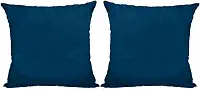 Almofadas Coloridas 45x45cm em Suede com Enchimento (2, Azul, Quadrado)