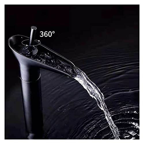 Robinet de lavabo pivotant anti-éclaboussure en cuivre chaud et froid