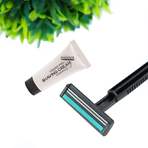 image for ECO Amenities Smooth Shave Disposable Razor with Cream, Individually W