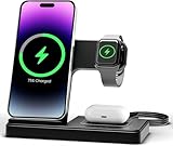 3 in 1 Kabellose Ladestation für iPhone und Apple Watch Airpods, Wireless Charger für iPhone 17 16 15 14 13 12 11 X 8 Series Apple Watch Ultra 2 10 SE 9 8 7 6 5 4 3 AirPods Pro 4 3 2