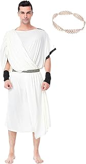 AGCOAH Adult Roman Soldier Gladiator Warrior Hercules Zeus Men's Costume Best Halloween