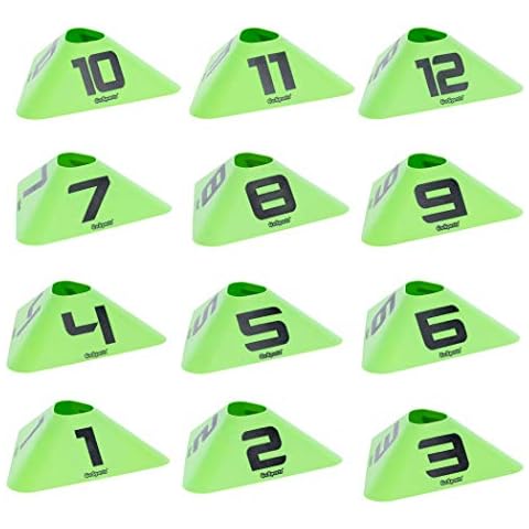 Conos de campo numerados para entrenamiento deportivo Cover