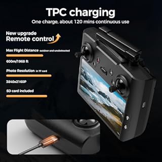 H11 GPS Drones with Camera 4k EIS Professional for Adults & Kids (screen remote controller) RC Quadcopter, Follow Me, Brushless Motor, Auto Return, 2 batteries for 45 min Flight Time, Under 249g