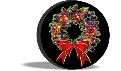 How to Decorate Your Car for Christmas Without Spending Much christmas wreath spare tire cover