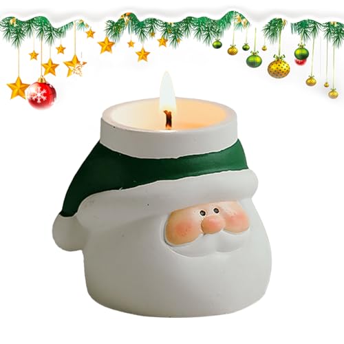 Bougies parfumées de Noël en cire avec motif Père Noël pour décoration de fête