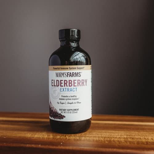 Norm's Farms American Elderberry Extract - Pure Concentrate For Immune Support Made With Berries - Vegan, Gluten Free, Non-Gmo - 8 Oz. Bottle #TOP4