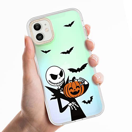 Halloween Phone Case Jack Skellington Iphone 11 Case Holographic Clear Frosted Laser Glitter Bling Case #TOP3