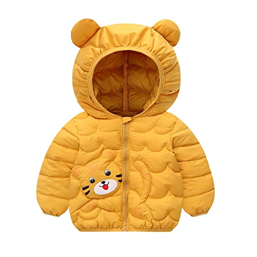 Cozy Baby Clothes Classic Kids Baby Boys Girls Winter Down Coats Cute Bear Ears Sports Snow Suit (>A-Yellow, 2-3 Years)