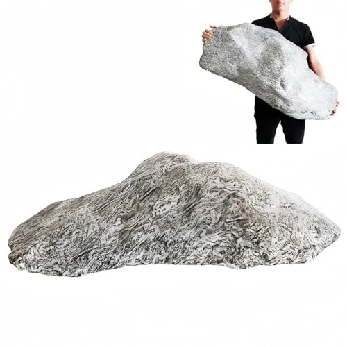 VZMEXOI Nature - Looking Fake Rocks, Large Landscaping Boulders, Well Covers, Yard Decor, Easy to Install, Weatherproof(38.6x16.5x12.6in)