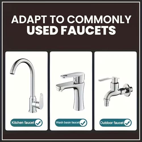 Image of VEZELA Tap Extension for Kitchen Sink | 360 Rotatable Kitchen Sink Tap Faucet | Easy Installation 3 Mode Water Saving Universal Fit Spray Head Tap Extender Anti-Splash