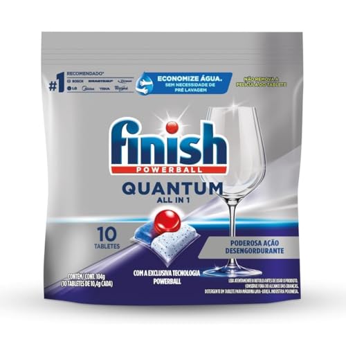 Finish Powerball Quantum Detergente para Lava-Louças Ultimate Pack com 3 Unidades de 10 Tabletes Cad