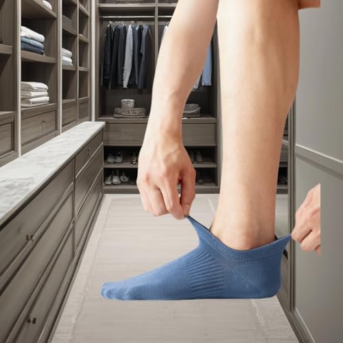 Moisture-Wicking Cotton No-Show Socks 8-Pack - Gym/Yoga/Running, Non-Slip Cushioned Breathable (Fits 8-12/10-14)2