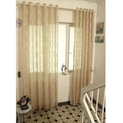 Rideaux occultants contre les regards indiscrets en voile de coton doux curry 400x270