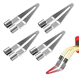 HABNVUON 4PCS Plastic Smoothing Tips, Welding Accessories, Stainless Steel Plastic Welder Tips, Adjustable 45 Degree Elbow Soldering Repair Welding Tool for Repairing Car Bumpers, Kayak