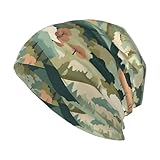  WHJSSF Bonnet tricoté tendance pour adulte Motif station de colline Bonnet unisexe doux pour toutes les saisons Noir