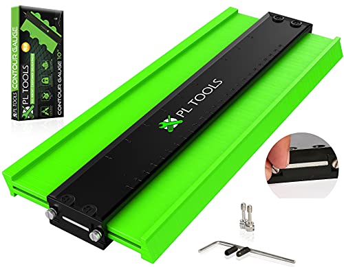 Contour Gauge Duplicator with Lock 10 Inch - Wide Shape Gauge Profile Tool - Precisely Copy Irregular Shape - Adjustable Lock- Measuring Profile Tool for Flooring, DIY Projects & Woodworking