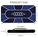 70 x 35 Inch Blue Poker Mat, 8 -10 Players Texas Hold'em Poker Rubber Mat for Tables, Nonslip Folding Portable Poker Table Top Layout with Carrying Bag for Poker Games, Card Game, Blackjack, Casino