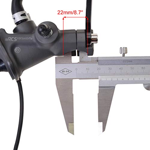 WOOSTAR 7/8\" 22mm Universal Motorcycle Modified Hydraulic Brake Master Cylinder Hydraulic Pump Clutch Levers Set Kit with Fluid Reservoirs (Titanium)