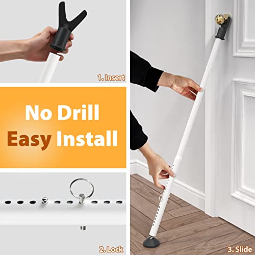 Door Security Bar & Sliding Patio Door Security Bar, Sliding Door Lock for Patio Door Sliding Door, Window, Apartment, Home - Image 2
