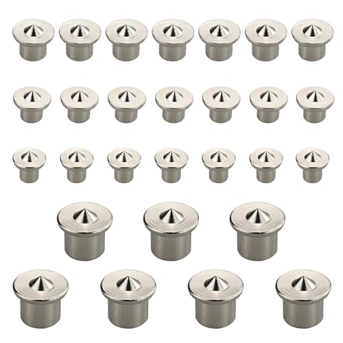 28 Piezas Marcadores de Clavija Punto de Centro de Espiga Herramientas de Centrado de Punta de Madera Marcadores de Puntos 6/8/10/12 mm para Carpintería Alinear con Precisión Solid