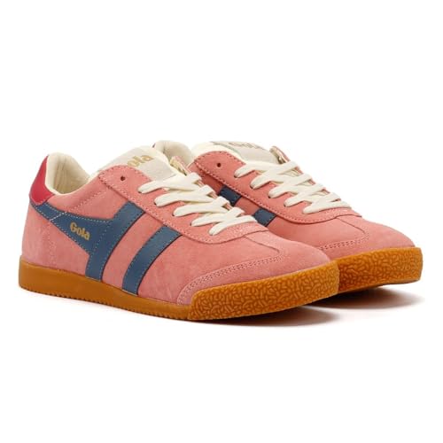 Gola Women's Elan Sneaker, Coral Pink/Moonlight/Raspberry, 8.5