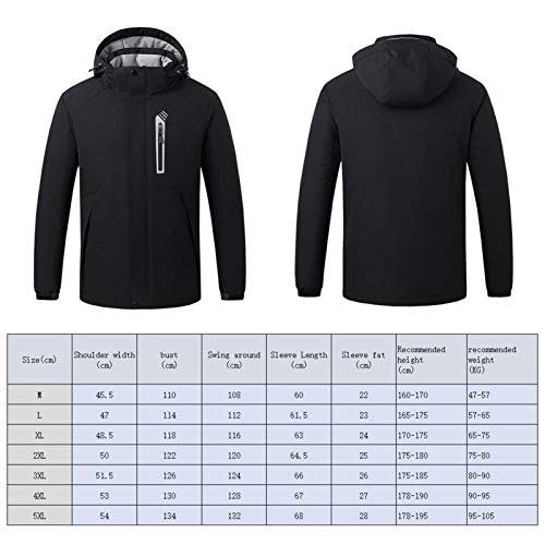 LANGYA Jaqueta aquecida inteligente, à prova d'água, jaqueta elétrica aquecida, adequada para carre