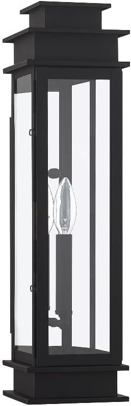 Livex Lighting 20207-07 Transitional One Light Outdoor Wall Lantern from Princeton Collection in Bronze/Dark Finish