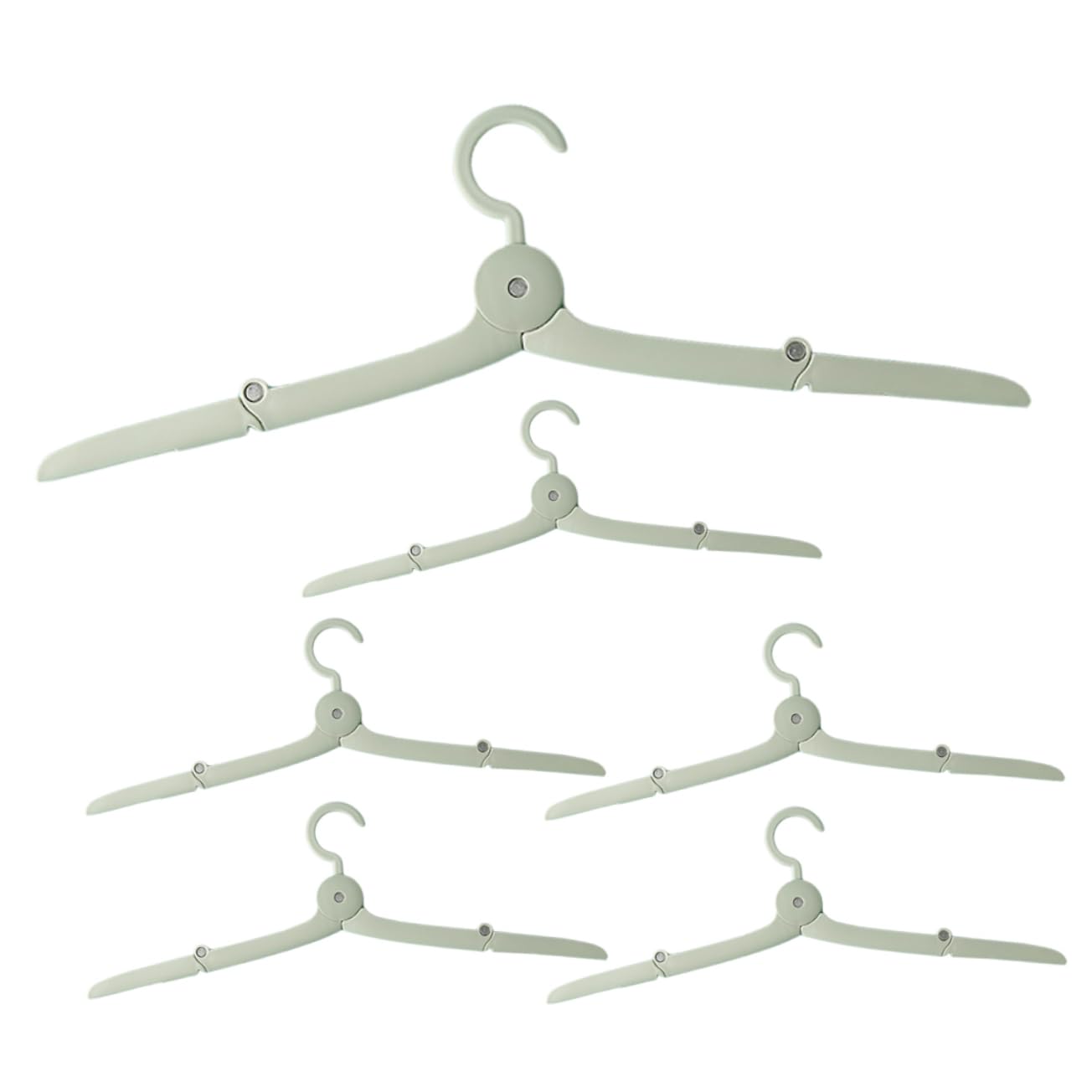 LALADEFIEE Travel Hangers Set 6 Pcs Metal Hangers Clamp Drying Rack Compact for Storage for Boys and Girls' Clothes
