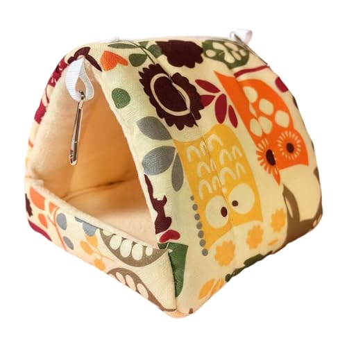 LRXFPIYF Casa Nido para pájaros cálida de Invierno, cobertizo, escondite, Tienda de campaña cómoda, Cama para pájaros para Jaula para agapornis, pinzones, Animal Y Floral
