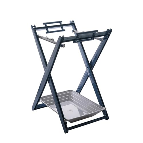 Diexgiy 折りたたみ式ゴミ箱ラック(キッチン用ゴミ箱、トレイ付き、キャンプ用ゴミ袋、屋外用ビニール袋用)