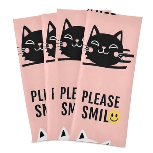 Torchon cuisine chat moderne GAIREG lot de 6 essuie-mains coton grand format 71x45cm
