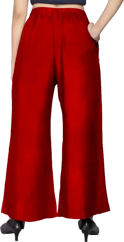 Image of BENKILS Women's Cotton Reyon Regular Fit Palazzo Pants - Available Size - M to 6XL