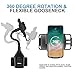 VABSCE Upgraded Cup Holder Phone Mount Universal Adjustable Gooseneck Cup Holder Cradle Car Mount