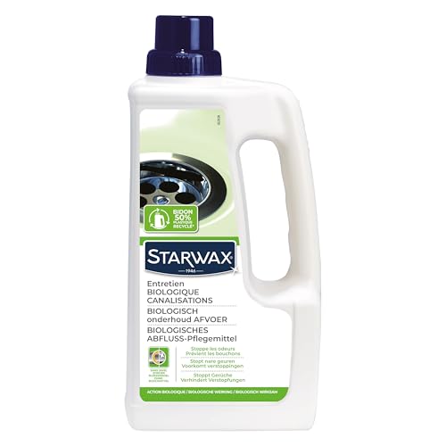 STARWAX - Entretien Biologique Canalisations - Stoppe les Odeurs - Prévient les Bouchons - Sans Javel - Idéal Fosses septiques - Action biologique - Usage...
