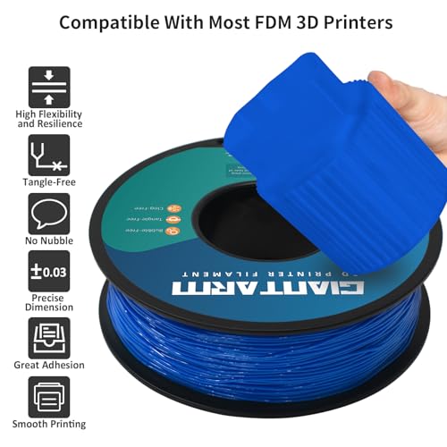 Filament souple et flexible GIANTARM TPU bleu pour impression 3D - 3
