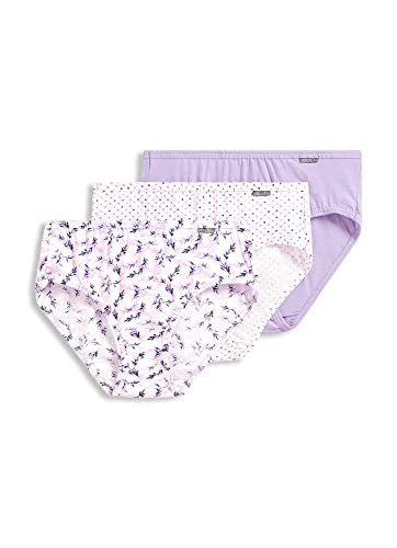Jockey Women's Underwear Elance Hipster - 3 Pack, Digital Lavender/Dream Dot Purple/Leaf Dance Purple, 7 #TOP14