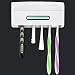 Pongnas Sterilizzatore per spazzolino da Denti, portaspazzolino UV, portaspazzolino Elettrico Ricaricabile a Parete Ultravioletta Ricaricabile con Adesivo(Bianca)