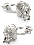 Einzigartiges Design ZAUNICK Elefant Manschettenknöpfe Silber 925 handgefertigt