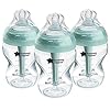 Tommee Tippee biberon anti-colica, 260ml, con tettarella simile al seno materno, cannuccia anti-colica ventilata, autosterilizzante, 3 pezzi