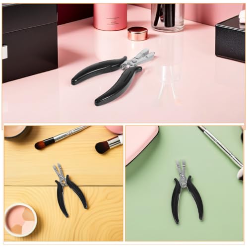 Pinces extensions cheveux chrome outil multi-usage net-tooth pour pose ruban et perles - 3