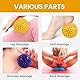 Igelball Massageball Set, Spiked Massage Ball Hart, Premium Massageball Set, Massagebälle mit Noppen,für Rücken Beine Füße Hände, Stress Reflexzonen, 3er Igelball